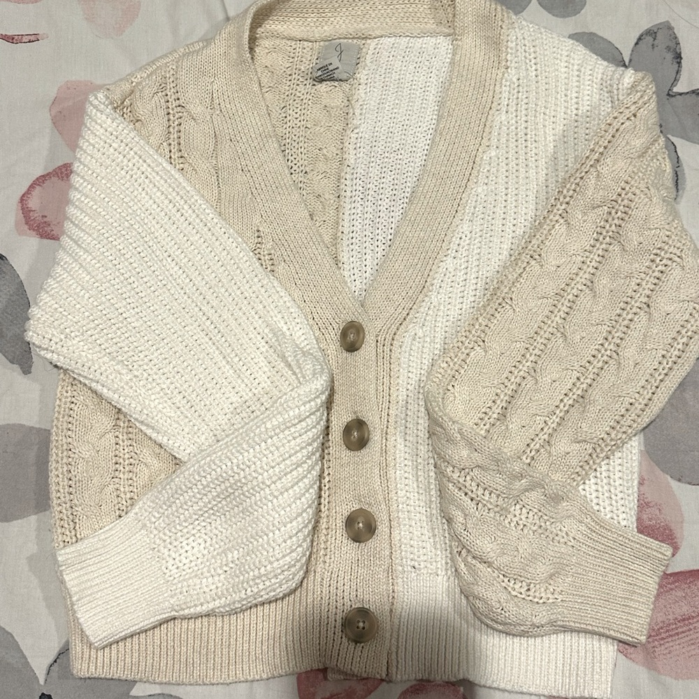 Trendy mixed texture cardigan